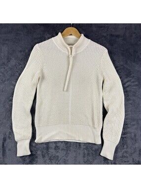 Peter Millar Women Kennedy Waffle Stitch Sweater Silk Tencel Cotton Size S Golf